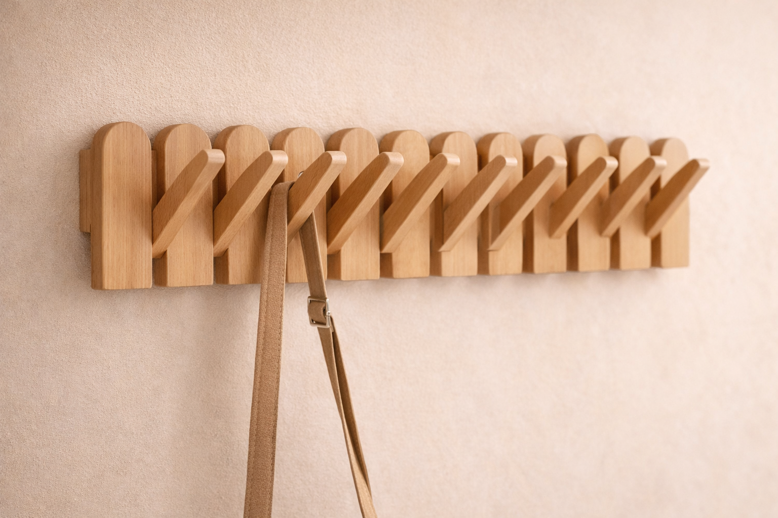 Vestige Beech Wood Coat Rack - Beige